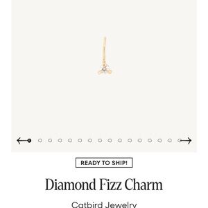 Catbird diamond fizz charm